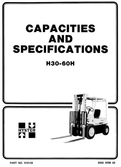 Hyster H30H, H40H, H50H, H60H Diesel and LPG Forklift Truck E003 Series Workshop Service Repair Manual (Europe)