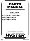Hyster N25XMDR3, N30XMR3, N40XMR3, N50XMA3 Electric Reach Truck C470, C471 Series Spare Parts Manual