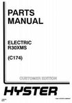 Hyster R30XMS Electric Reach Truck C174 Series Spare Parts Manual
