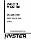 Hyster S30C, S40C, S50C Dieasel and LPG Forklift Truck C002 Series Spare Parts List Manual