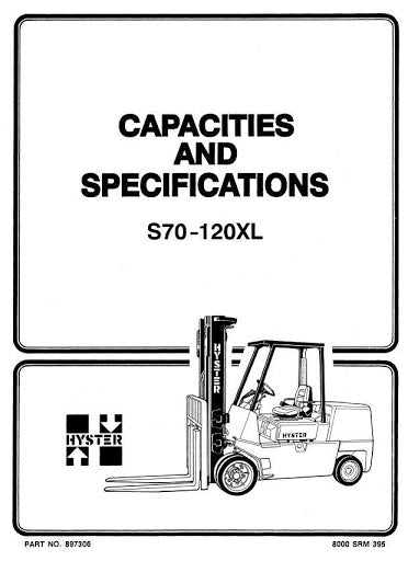 Hyster S70XL, S80XL, S100XL, S110XL, S120XL, S120XLS Forklift Truck D004 Series Service Repair Manual