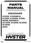 Hyster S70XM, S80XM, S100XM, S120XM (S, SPRS) Diesel and LPG Forklift Truck E004 Series Parts Manual