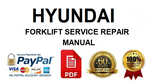 Hyundai 20/25/30/33D-7 Forklift Truck Workshop Service Repair Manual 