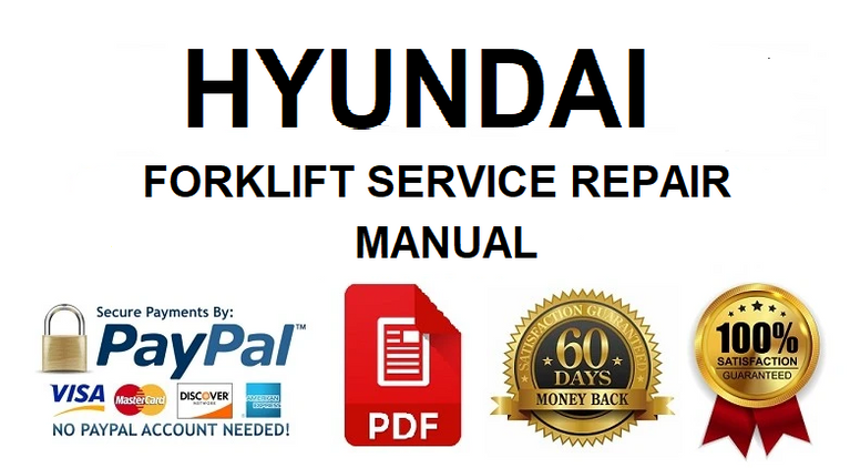 Hyundai 35/40/45D-7E,50D-7AE Forklift Truck Workshop Service Repair Manual 