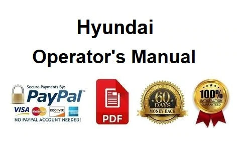 Hyundai SL765S Wheel Loader Operator Manual Download