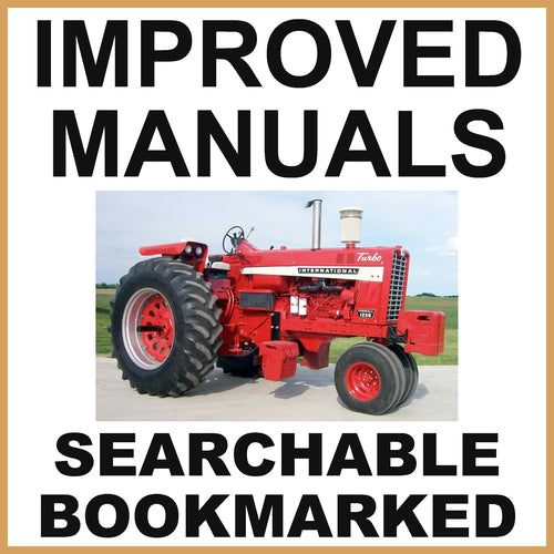 IH International 1256 Tractor Service Repair Manual & Illustrated Parts Catalog Manual - IMPROVED - DOWNLOAD