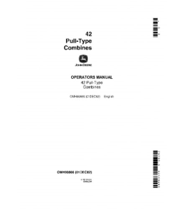 John Deere 42 Combine Operator Manual OMH90866
