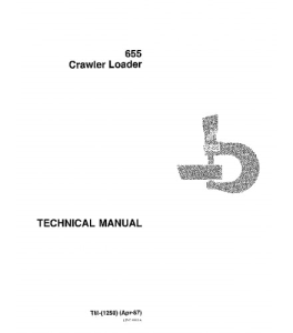 Download John Deere 655 Crawler Loader Technical Service Manual TM1250