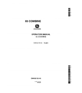 JOHN DEERE 65 COMBINE OPERATOR'S MANUAL OMH30159