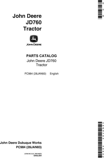 John Deere 760 Series Tractor Parts Manual PC984