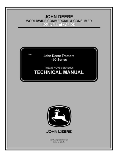 John Deere 100 Series Tractor Service Technical Manual TM2328