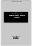 John Deere 7200 and 7400 2WD or MFWD Tractor Service Repair Manual TM1551