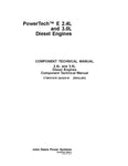 John Deere Powertech E 2.4L and 3.0L Diesel Engine Technical Repair Manual CTM101019