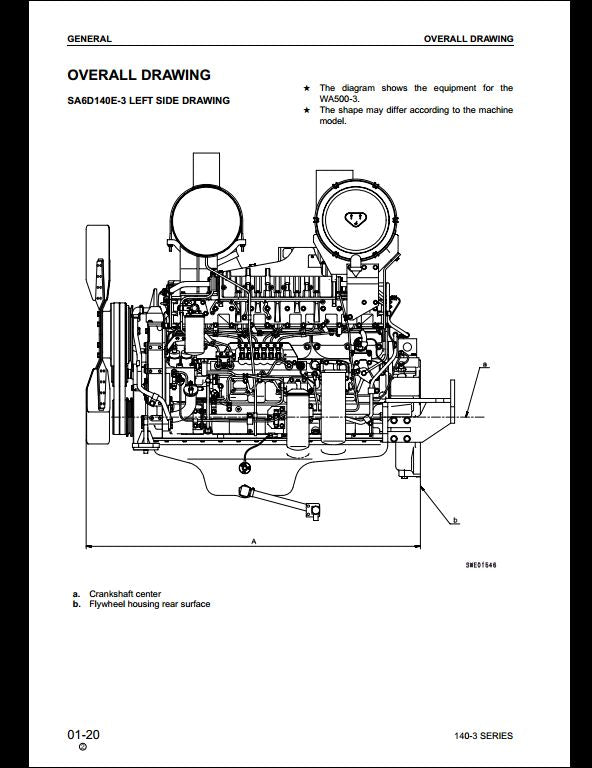 KOMATSU 140-3 Series Diesel Engine Service Repair Shop Manual