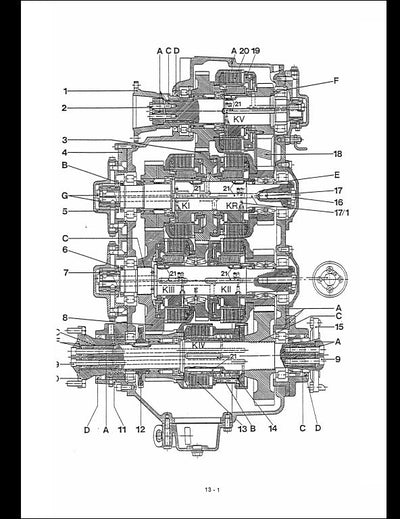 KOMATSU 50E 60E 70E Transmission Gear Service Repair Shop Manual