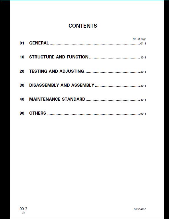 KOMATSU D155AX-5 Dozer Bulldozer Service Repair Shop Manual