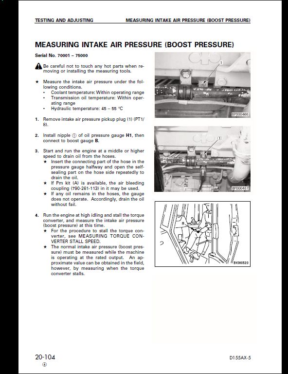 KOMATSU D155AX-5 Dozer Bulldozer Service Repair Shop Manual