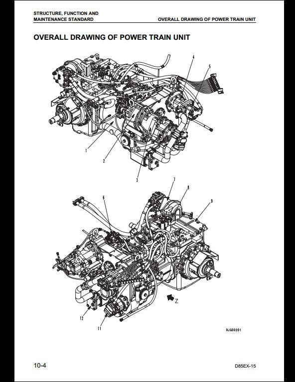KOMATSU D85EX-15 D85PX-15 Bulldozer Service Repair Shop Manual