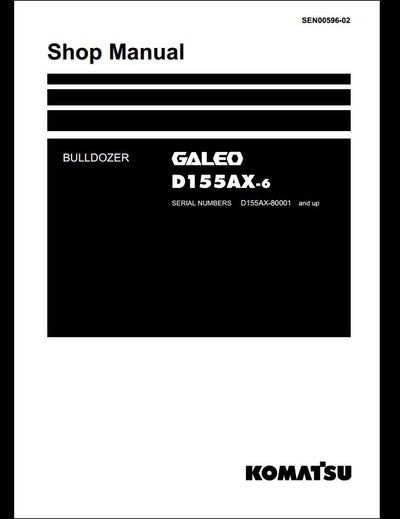KOMATSU GALEO D155AX-6 Bulldozer Service Repair Shop Manual