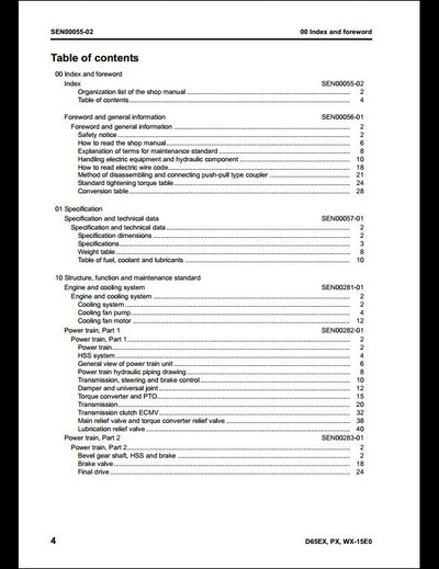 KOMATSU GALEO D65EX-15E0 D65PX-15E0 D65WX-15E0 Bulldozer Service Repair Shop Manual