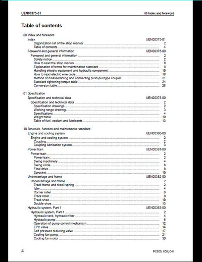 KOMATSU GALEO PC800-8 PC800LC Hydraulic Excavator Service Repair Shop Manual