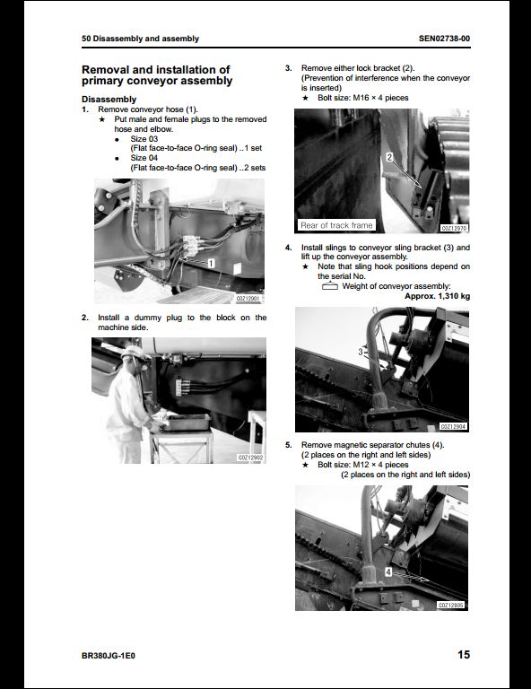 KOMATSU Galeo BR380JG-1E0 Mobile Crusher Service Repair Shop Manual