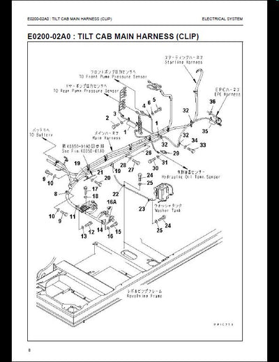 KOMATSU PC05-6F Hydraulic Excavator High Reach Demolition Machine Parts Manual