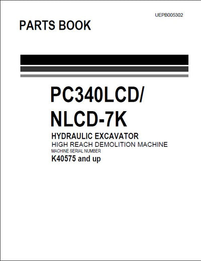 KOMATSU PC05-6F Hydraulic Excavator High Reach Demolition Machine Parts Manual