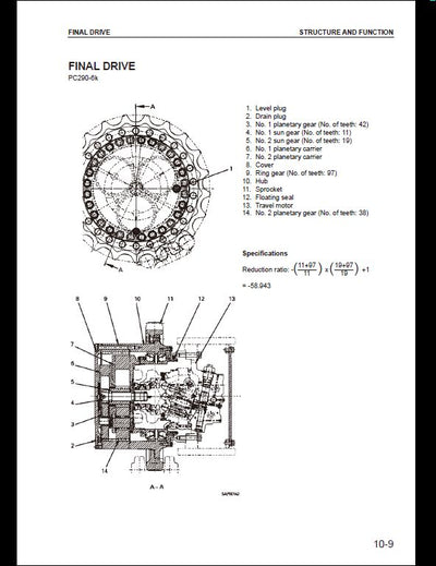 KOMATSU PC290LC-6K PC290NLC-6K Hydraulic Excavator Service Repair Shop Manual