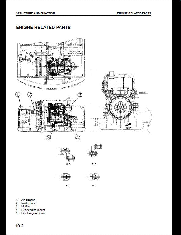 KOMATSU PW130ES-6K Hydraulic Excavator Service Repair Shop Manual