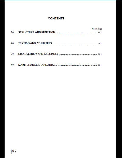 KOMATSU PW130ES-6K Hydraulic Excavator Service Repair Shop Manual