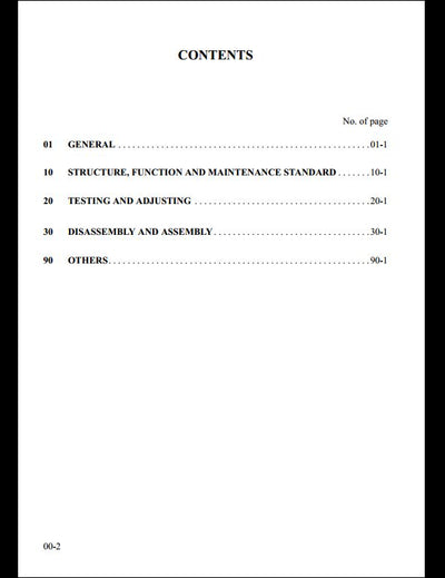 KOMATSU PW160-7H Hydraulic Excavator Service Repair Shop Manual