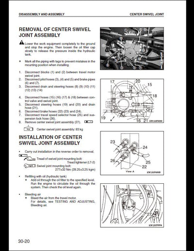 KOMATSU PW170ES-6K Wheeled Excavator Service Repair Shop Manual
