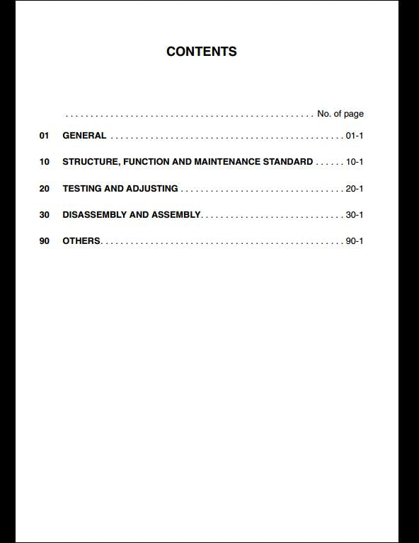 KOMATSU PW180-7E0 Hydraulic Excavator Service Repair Shop Manual