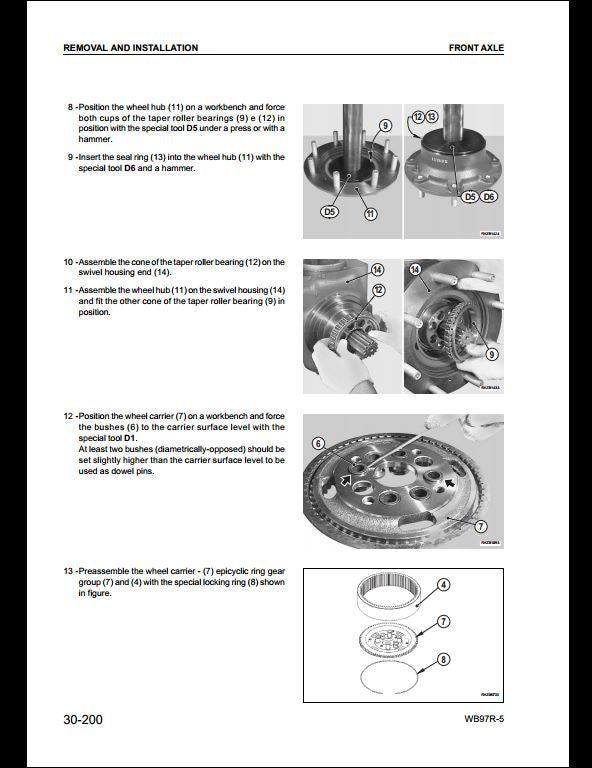 KOMATSU WB97R-5 Backhoe Loader Service Repair Shop Manual