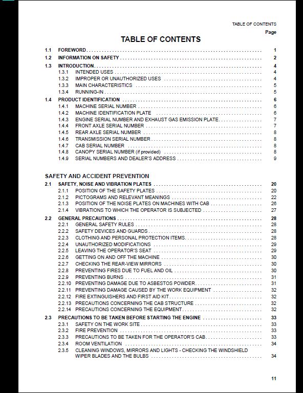 KOMATSU WB97S-2 Backhoe Loader Operation & Maintenance Manual