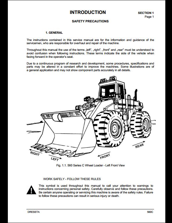 Komatsu 560C Wheel Loader Service Repair Shop Manual