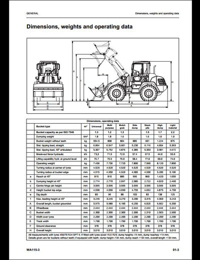 Komatsu WA115-3 Wheel Loader Service Repair Shop Manual