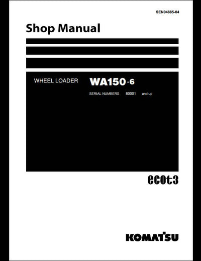 Komatsu WA150-6 Wheel Loader Service Repair Shop Manual