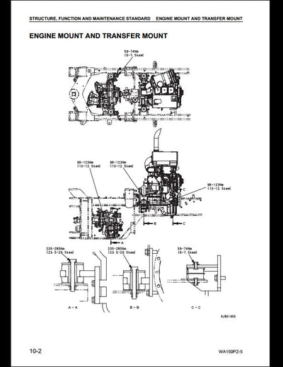 Komatsu WA150PZ-5 Wheel Loader Service Repair Shop Manual