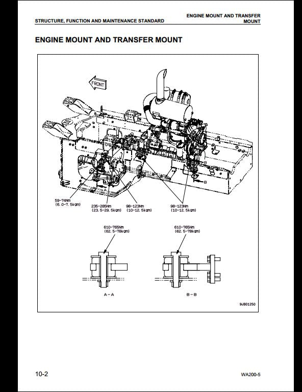 Komatsu WA200-5 WA200PT-5 Wheel Loader Service Repair Shop Manual