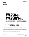Komatsu WA250-5 WA250PT-5 WA250-5L WA250PT-5L WA250-5H WA250PT-5H Wheel Loader Service Repair Shop Manual