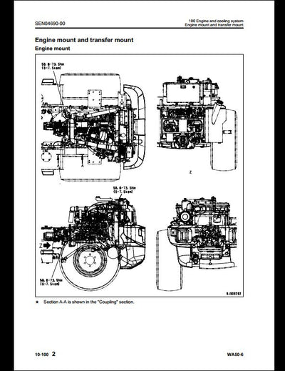 Komatsu WA50-6 Wheel Loader Service Repair Shop Manual