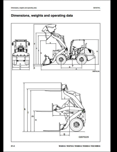 Komatsu WA65-6 WA70-6 WA80-6 WA90-6 WA100M-6 Wheel Loader Service Repair Shop Manual