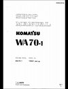 Komatsu WA70-1 Wheel Loader Service Repair Shop Manual