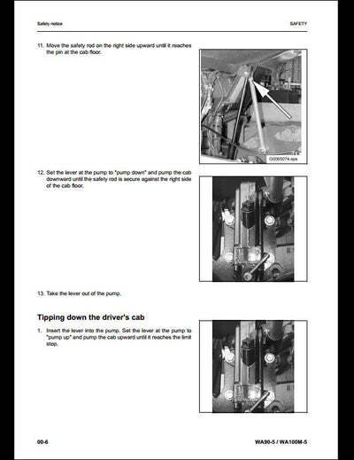 Komatsu WA90-5 WA100M-5 Wheel Loader Service Repair Shop Manual