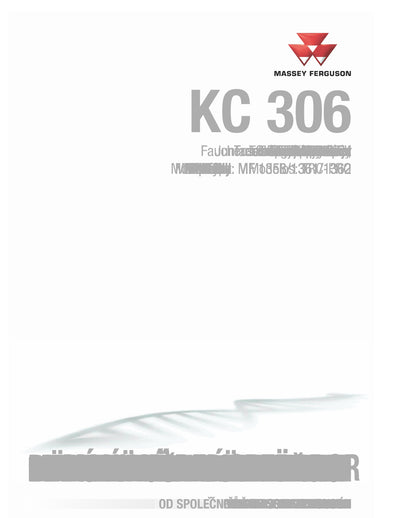 MASSEY FERGUSON KC306 OPERATORS MANUAL