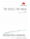 MASSEY FERGUSON TD1512TR-HYDRO 1814TR-HYDRO OPERATORS MANUAL