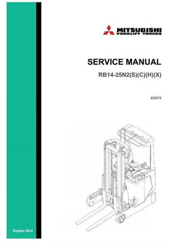 Mitsubishi RB14N2(S,HS), RB16N2(C,H,S,HS), RB20N2(H,X), RB25N2X Reach Truck Workshop Service Repair Manual