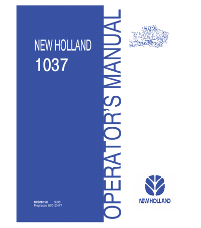 NEW HOLLAND 1037 BALE WAGON OPERATOR'S MANUAL